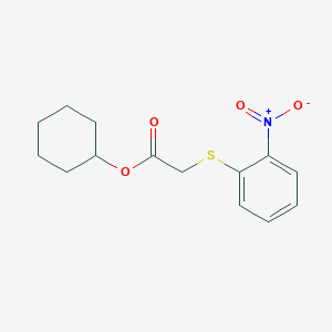 molecular formula C14H17NO4S B5702932 Cyclohexyl 2-(2-nitrophenyl)sulfanylacetate 