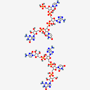 molecular formula C76H97N30O55P7 B570294 rGuo-P-rUrd-P-rAdo-P-rCyd.P-rCyd-P-rAdo-P-rUrd-P-rGuo CAS No. 112279-02-4