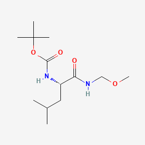 molecular formula C13H26N2O4 B570298 (S)-叔丁基(1-((甲氧基甲基)氨基)-4-甲基-1-氧戊烷-2-基)氨基甲酸酯 CAS No. 87694-50-6