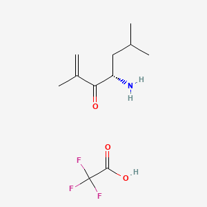 molecular formula C11H18F3NO3 B570299 (S)-4-amino-2,6-dimethylhept-1-en-3-one 2,2,2-trifluoroacetate CAS No. 1619233-32-7