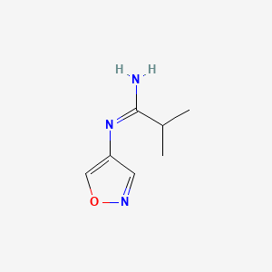 molecular formula C7H11N3O B570300 N-(Isoxazol-4-yl)isobutyrimidamide CAS No. 122686-18-4