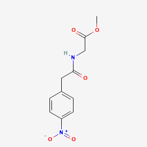 molecular formula C11H12N2O5 B5703038 METHYL 2-{[2-(4-NITROPHENYL)ACETYL]AMINO}ACETATE 