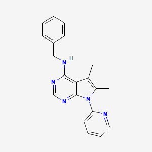 molecular formula C20H19N5 B5703065 N-benzyl-5,6-dimethyl-7-(2-pyridinyl)-7H-pyrrolo[2,3-d]pyrimidin-4-amine 