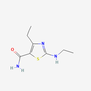 molecular formula C8H13N3OS B570308 4-Ethyl-2-(ethylamino)-1,3-thiazole-5-carboxamide CAS No. 600707-15-1