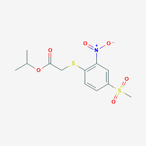 molecular formula C12H15NO6S2 B5703094 Propan-2-yl 2-(4-methylsulfonyl-2-nitrophenyl)sulfanylacetate 