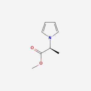 molecular formula C8H11NO2 B570310 (S)-Methyl 2-(1H-pyrrol-1-yl)propanoate CAS No. 116763-06-5