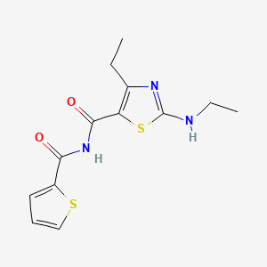 molecular formula C13H15N3O2S2 B570311 N-Des(cyano-2-thienylmethyl)-N-(2-thienylcarbonyl) Ethaboxam CAS No. 600707-14-0