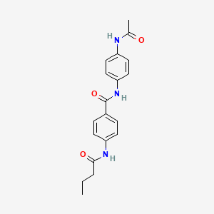molecular formula C19H21N3O3 B5703120 N-[4-(acetylamino)phenyl]-4-(butanoylamino)benzamide 