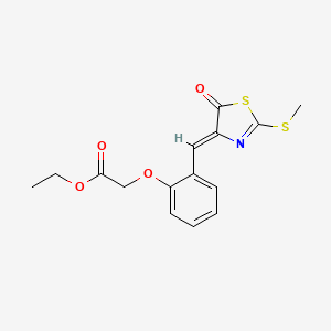 molecular formula C15H15NO4S2 B5703139 ethyl (2-{[2-(methylthio)-5-oxo-1,3-thiazol-4(5H)-ylidene]methyl}phenoxy)acetate 