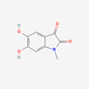 molecular formula C9H7NO4 B570314 5,6-二羟基-1-甲基吲哚啉-2,3-二酮 CAS No. 121404-58-8