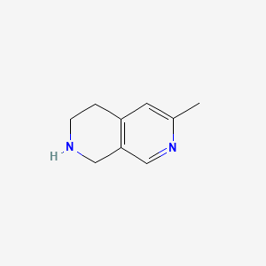 molecular formula C9H12N2 B570315 6-Methyl-1,2,3,4-tetrahydro-2,7-naphthyridine CAS No. 112072-10-3