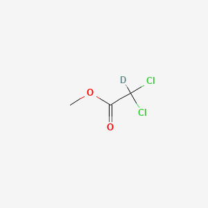 molecular formula C3H4Cl2O2 B570318 Dichloroacetic Acid Methyl Ester-d1 CAS No. 23132-28-7