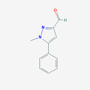 molecular formula C11H10N2O B057032 1-甲基-5-苯基-1H-吡唑-3-甲醛 CAS No. 124344-94-1