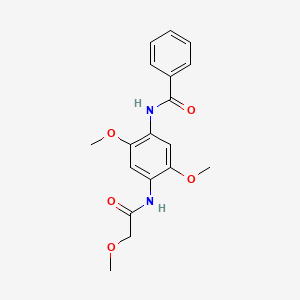 molecular formula C18H20N2O5 B5703277 N-{2,5-DIMETHOXY-4-[(2-METHOXYACETYL)AMINO]PHENYL}BENZAMIDE 