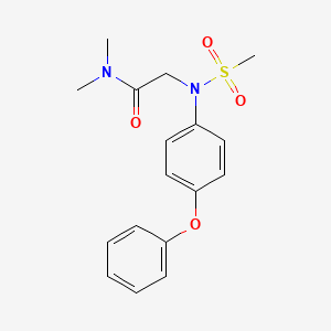 molecular formula C17H20N2O4S B5703301 N,N-dimethyl-2-(N-methylsulfonyl-4-phenoxyanilino)acetamide 