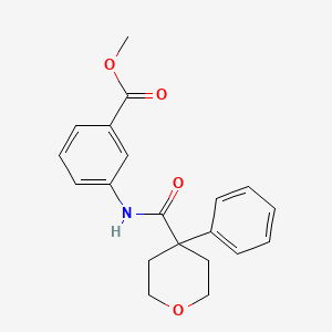 molecular formula C20H21NO4 B5703303 Methyl 3-[(4-phenyloxane-4-carbonyl)amino]benzoate 