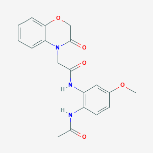 molecular formula C19H19N3O5 B5703338 N-(2-ACETAMIDO-5-METHOXYPHENYL)-2-(3-OXO-3,4-DIHYDRO-2H-1,4-BENZOXAZIN-4-YL)ACETAMIDE 