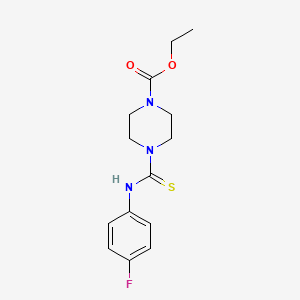 molecular formula C14H18FN3O2S B5703360 Ethyl 4-[(4-fluorophenyl)carbamothioyl]piperazine-1-carboxylate 