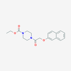molecular formula C19H22N2O4 B5703389 Ethyl 4-(2-naphthalen-2-yloxyacetyl)piperazine-1-carboxylate CAS No. 6134-46-9