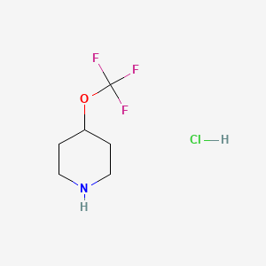 molecular formula C6H11ClF3NO B570341 4-(Trifluoromethoxy)piperidine hydrochloride CAS No. 1612172-50-5