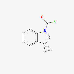 molecular formula C11H10ClNO B570344 Spiro[cyclopropane-1,3'-indole]-1'(2'H)-carbonyl chloride CAS No. 119199-52-9
