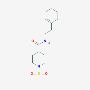 molecular formula C15H26N2O3S B5703454 N-[2-(CYCLOHEX-1-EN-1-YL)ETHYL]-1-METHANESULFONYLPIPERIDINE-4-CARBOXAMIDE 