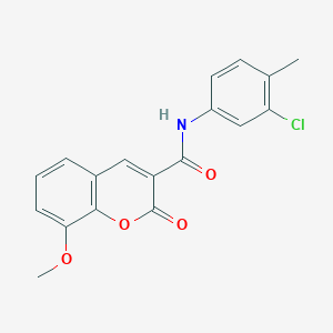 molecular formula C18H14ClNO4 B5703482 N-(3-chloro-4-methylphenyl)-8-methoxy-2-oxochromene-3-carboxamide 