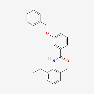 molecular formula C23H23NO2 B5703522 N-(2-ethyl-6-methylphenyl)-3-phenylmethoxybenzamide 
