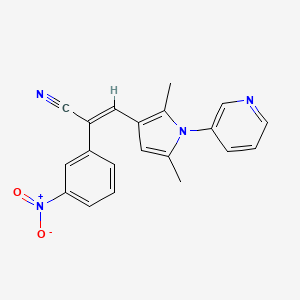 3-[2,5-dimethyl-1-(3-pyridinyl)-1H-pyrrol-3-yl]-2-(3-nitrophenyl)acrylonitrile