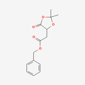 molecular formula C14H16O5 B570362 Benzyl 2-(2,2-dimethyl-5-oxo-1,3-dioxolan-4-yl)acetate CAS No. 1049703-02-7