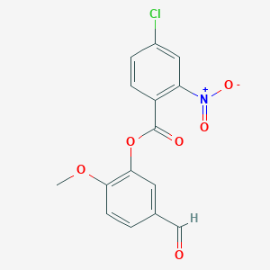5-formyl-2-methoxyphenyl 4-chloro-2-nitrobenzoate