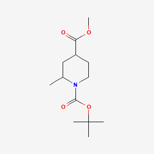 molecular formula C13H23NO4 B570367 1-Tert-butyl 4-methyl 2-methylpiperidine-1,4-dicarboxylate CAS No. 1415740-83-8