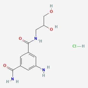 molecular formula C11H16ClN3O4 B570368 5-Amino-N-(2,3-dihydroxy-1-propyl)-isophthalamide hydrochloride CAS No. 122731-74-2