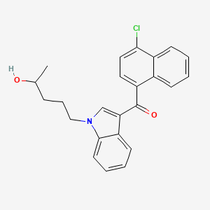 molecular formula C24H22ClNO2 B570370 JWH 398 N-(4-hydroxypentyl) metabolite CAS No. 1537889-06-7