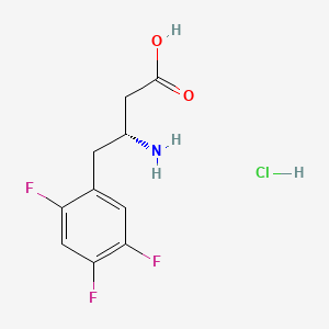 molecular formula C10H11ClF3NO2 B570374 (R)-3-氨基-4-(2,4,5-三氟苯基)丁酸盐酸盐 CAS No. 1204818-19-8