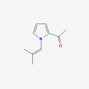 molecular formula C10H13NO B570377 2-acetyl-N-isobutenyl-pyrrole CAS No. 117783-47-8