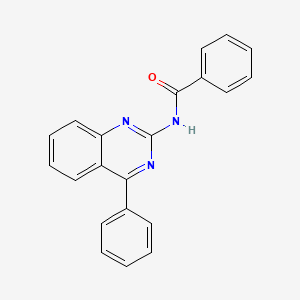 molecular formula C21H15N3O B5703783 N-(4-phenylquinazolin-2-yl)benzamide 
