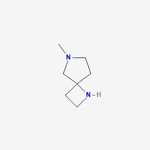 molecular formula C7H14N2 B570379 6-Methyl-1,6-diazaspiro[3.4]octane CAS No. 1158749-82-6