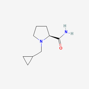 molecular formula C9H16N2O B570380 (S)-1-(Cyclopropylmethyl)pyrrolidine-2-carboxamide CAS No. 114812-44-1