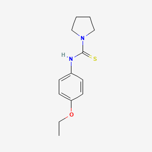 molecular formula C13H18N2OS B5703818 N-(4-ethoxyphenyl)pyrrolidine-1-carbothioamide 