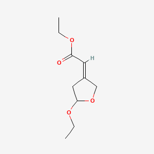 molecular formula C10H16O4 B570382 (E)-Ethyl 2-(5-ethoxydihydrofuran-3(2H)-ylidene)acetate CAS No. 119614-41-4