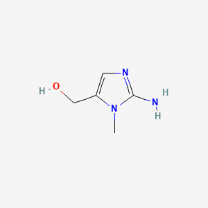 molecular formula C5H9N3O B570383 (2-氨基-1-甲基-1H-咪唑-5-基)甲醇 CAS No. 885281-27-6