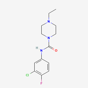 molecular formula C13H17ClFN3O B5703848 N-(3-chloro-4-fluorophenyl)-4-ethylpiperazine-1-carboxamide 