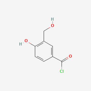 molecular formula C8H7ClO3 B570392 4-Hydroxy-3-(hydroxymethyl)benzoyl chloride CAS No. 119735-41-0