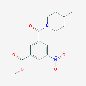 molecular formula C15H18N2O5 B5703936 methyl 3-(4-methylpiperidine-1-carbonyl)-5-nitrobenzoate 