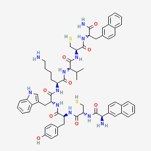 molecular formula C63H73N11O9S2 B570396 H-D-Gly(naphth-2-yl)-Cys-Tyr-D-Trp-Lys-Val-Cys-2Nal-NH2 CAS No. 111857-96-6