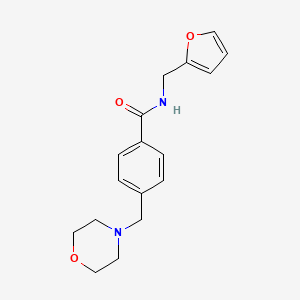 molecular formula C17H20N2O3 B5703961 N-(furan-2-ylmethyl)-4-(morpholin-4-ylmethyl)benzamide 