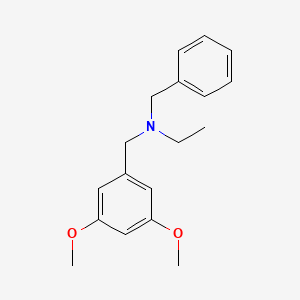 molecular formula C18H23NO2 B5704001 N-benzyl-N-[(3,5-dimethoxyphenyl)methyl]ethanamine 
