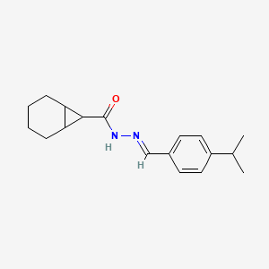 molecular formula C18H24N2O B5704024 N-[(E)-(4-propan-2-ylphenyl)methylideneamino]bicyclo[4.1.0]heptane-7-carboxamide 