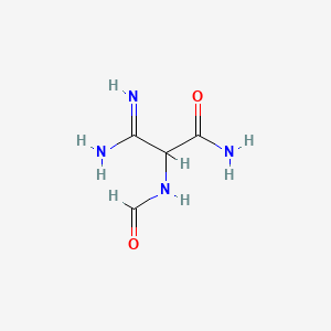 molecular formula C4H8N4O2 B570404 3-Amino-2-formamido-3-iminopropanamide CAS No. 100191-43-3